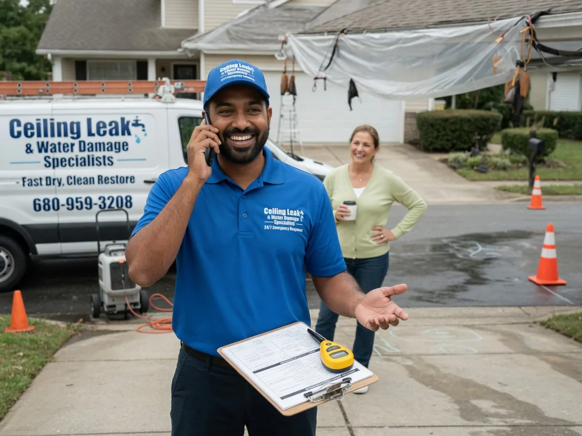 Ceiling Leak Cleanup Bonham, TX FAQs